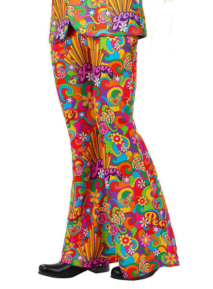 Mens 1960s psychedelic flared pants - Main image