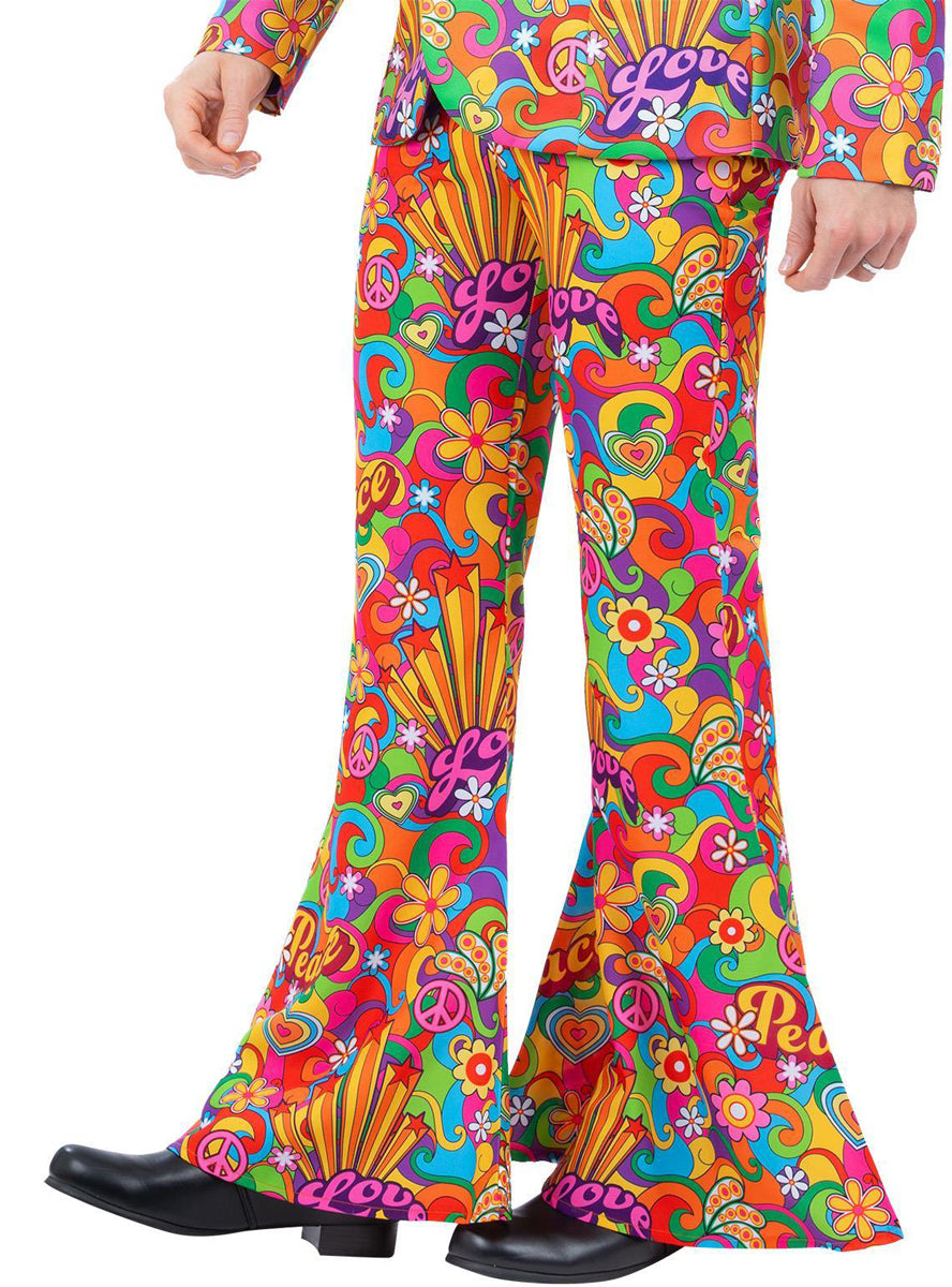 Mens 1960s psychedelic flared pants - Alternative image