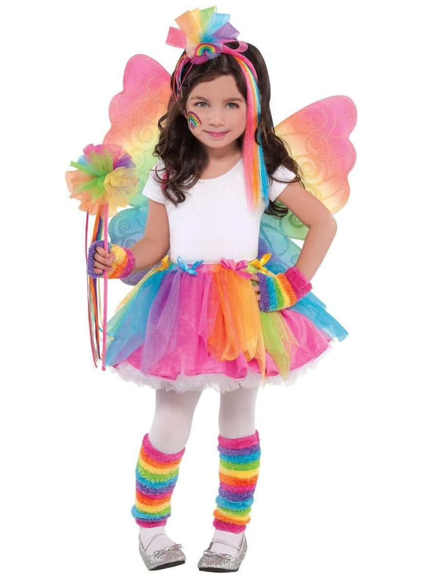 Girls Fluffy Rainbow Fairy Skirt - Alternate Image