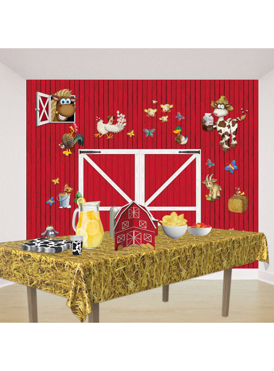 3D Red Barn 25cm Table Centrepiece Decoration