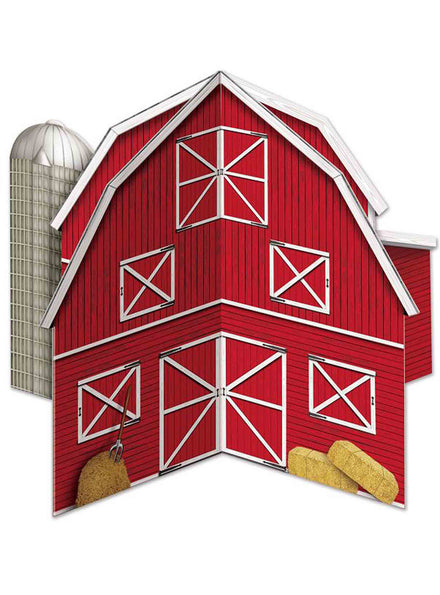 3D Red Barn 25cm Table Centrepiece Decoration