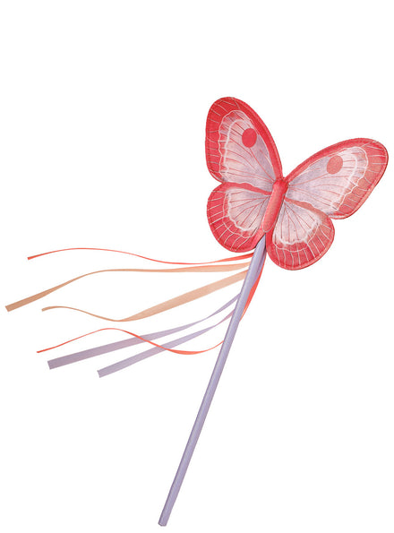 Red Butterfly Deluxe Girls Costume Wand - Main Image