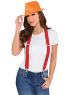 Red Stretchy Costume Braces