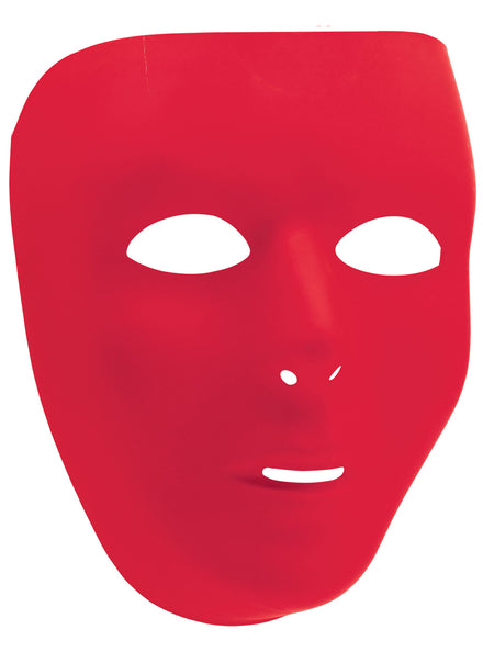 Red Blank Face Mask