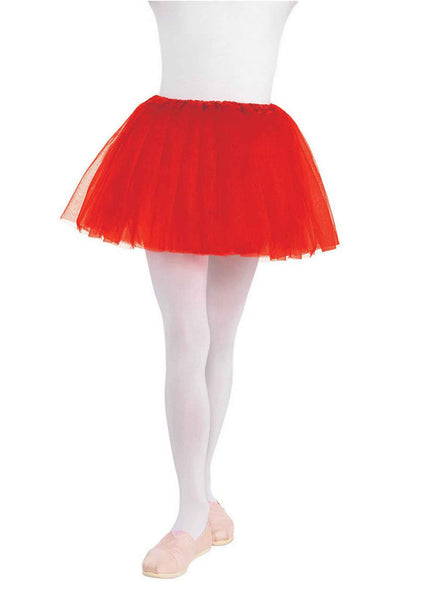 Girls Red Fluffy Tutu Skirt