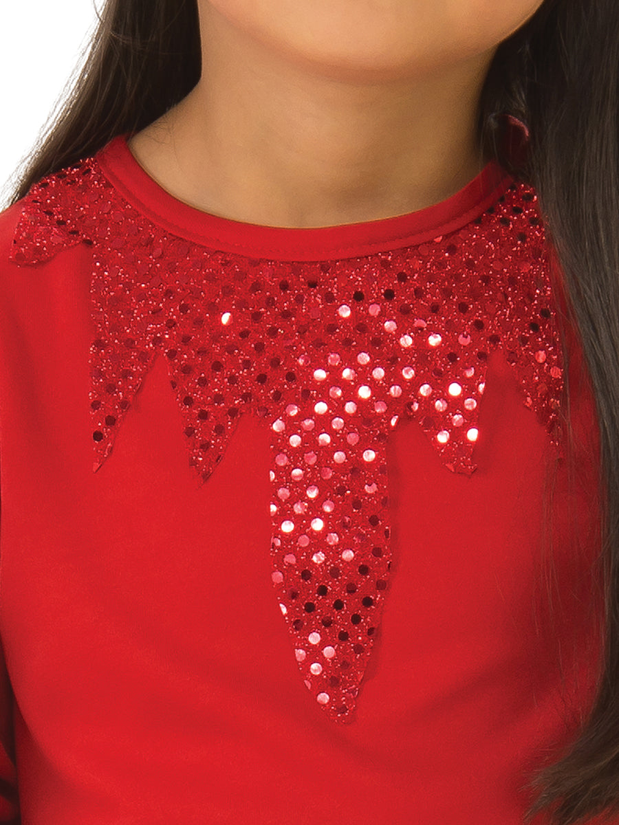 Red Devil Classic Girls Halloween Costume - Close Image