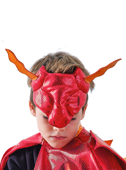 Red Dragon Deluxe Boys Costume Mask - Main Image