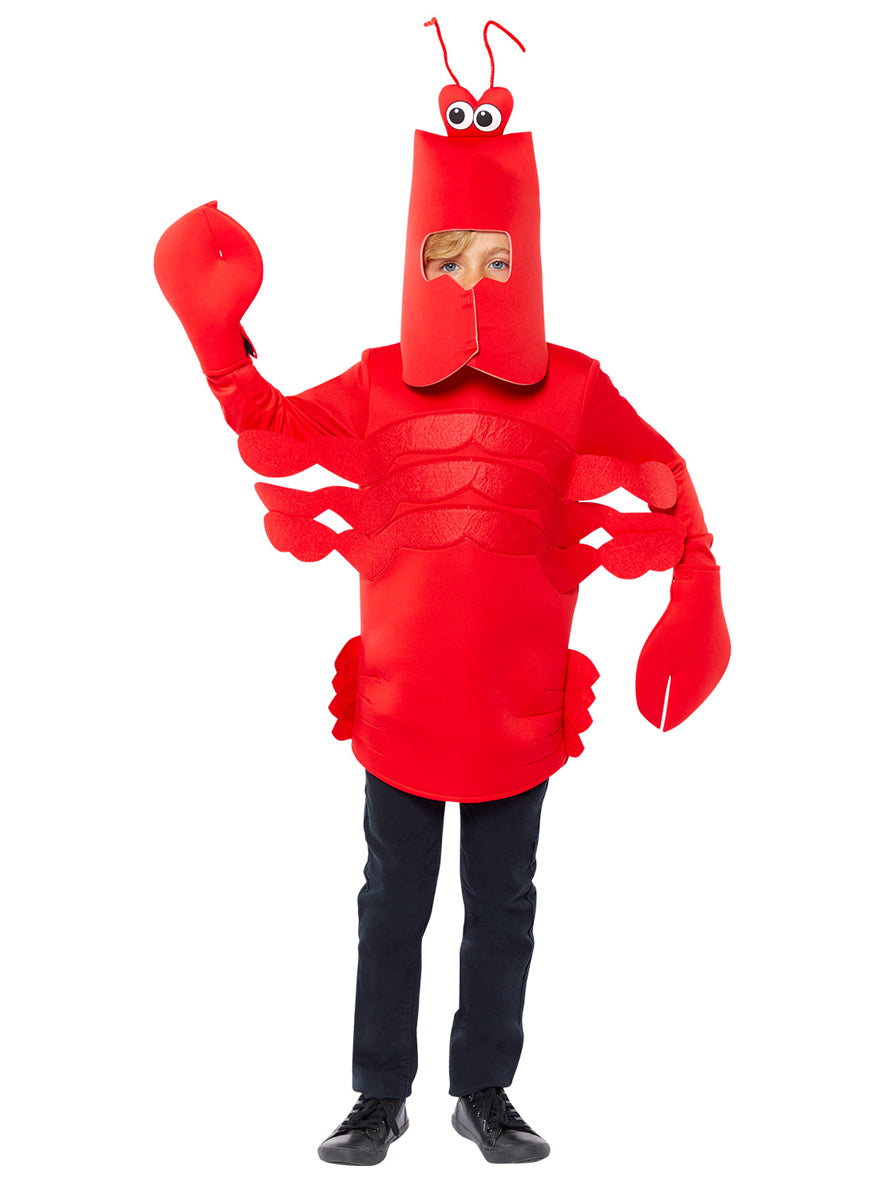 Boys Red Lobster Sea Creature Costume - Alternative Image