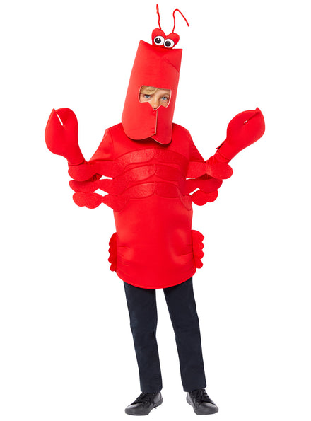 Boys Red Lobster Sea Creature Costume - Main Image