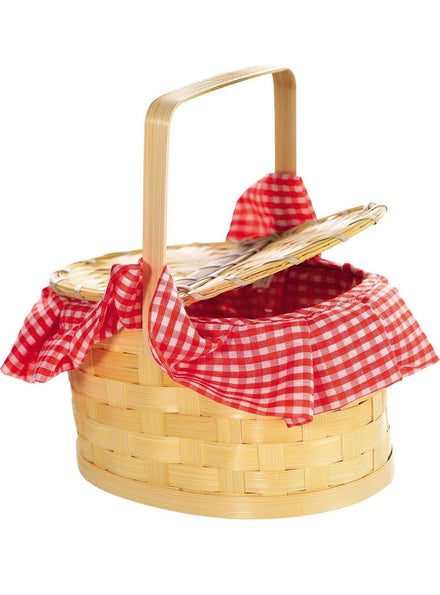 Red Gingham Wicker Basket Accessory - Main Image