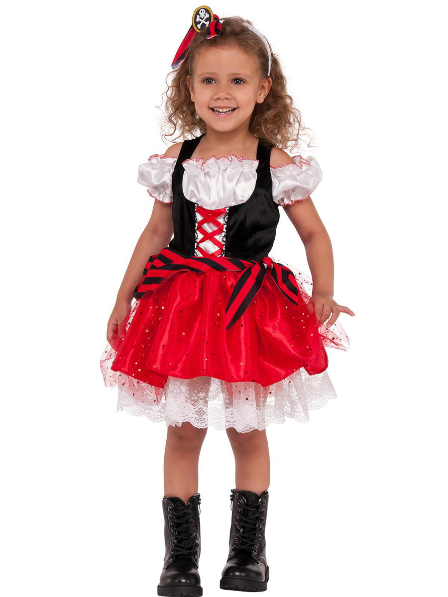 Sweet Red Girls Toddler Pirate Costume - Main Image