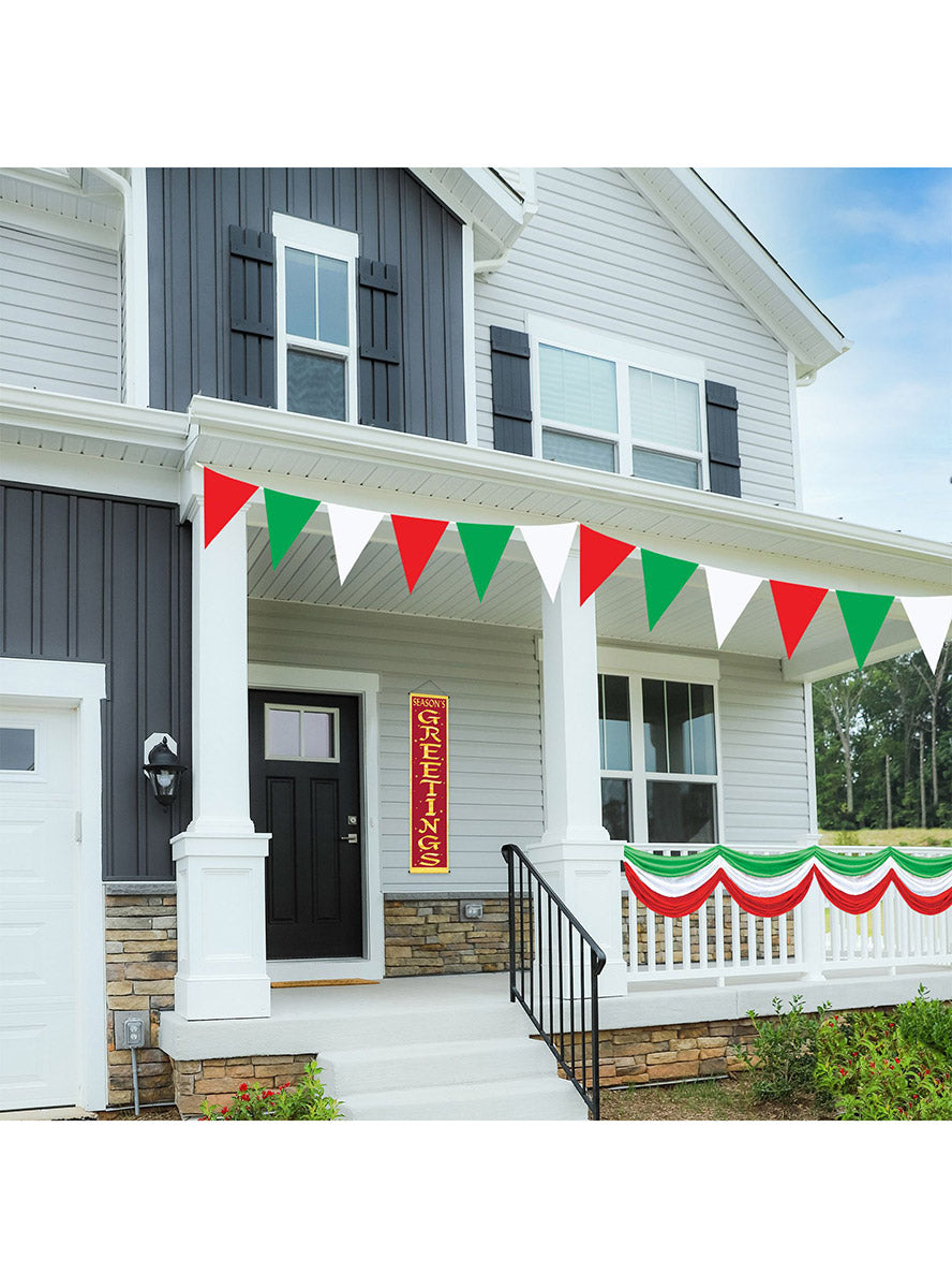 Giant 914cm Red White and Green Pennant Flag Banner