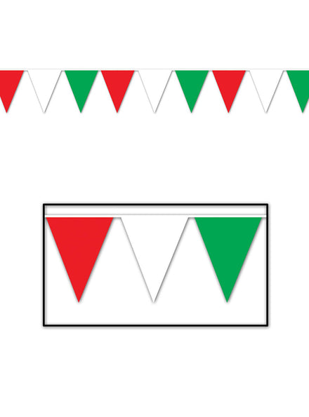 Giant 914cm Red White and Green Pennant Flag Banner
