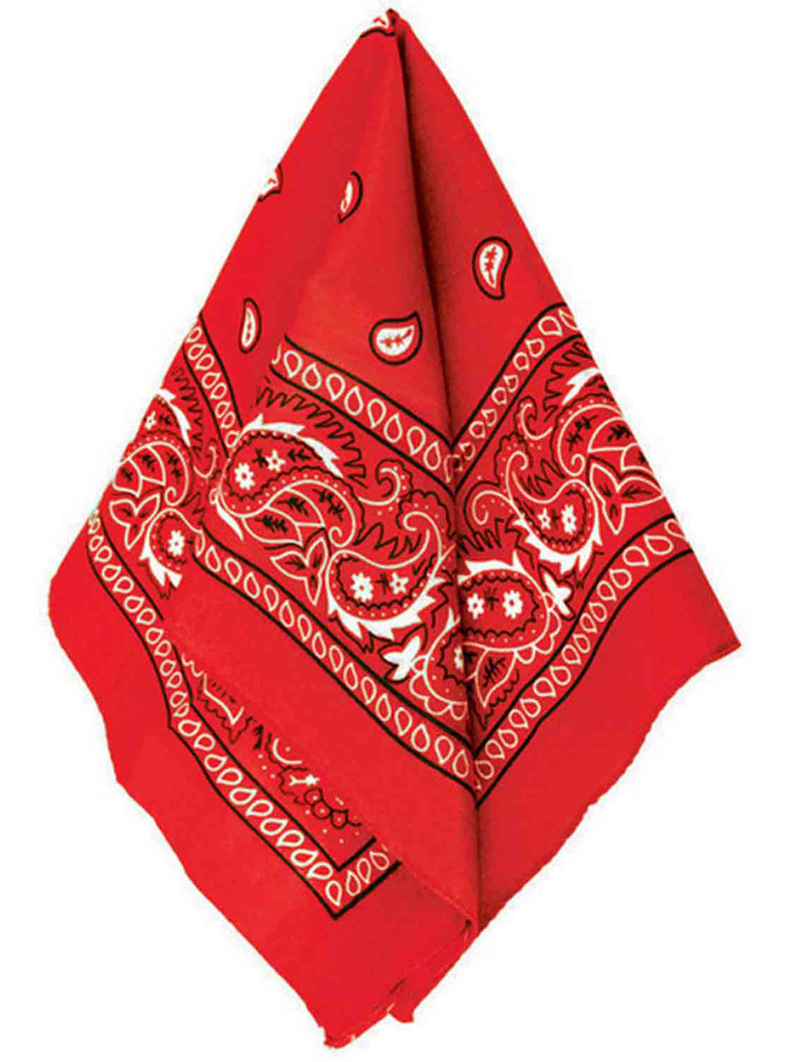 Red Paisley Print Bandanna Accessory
