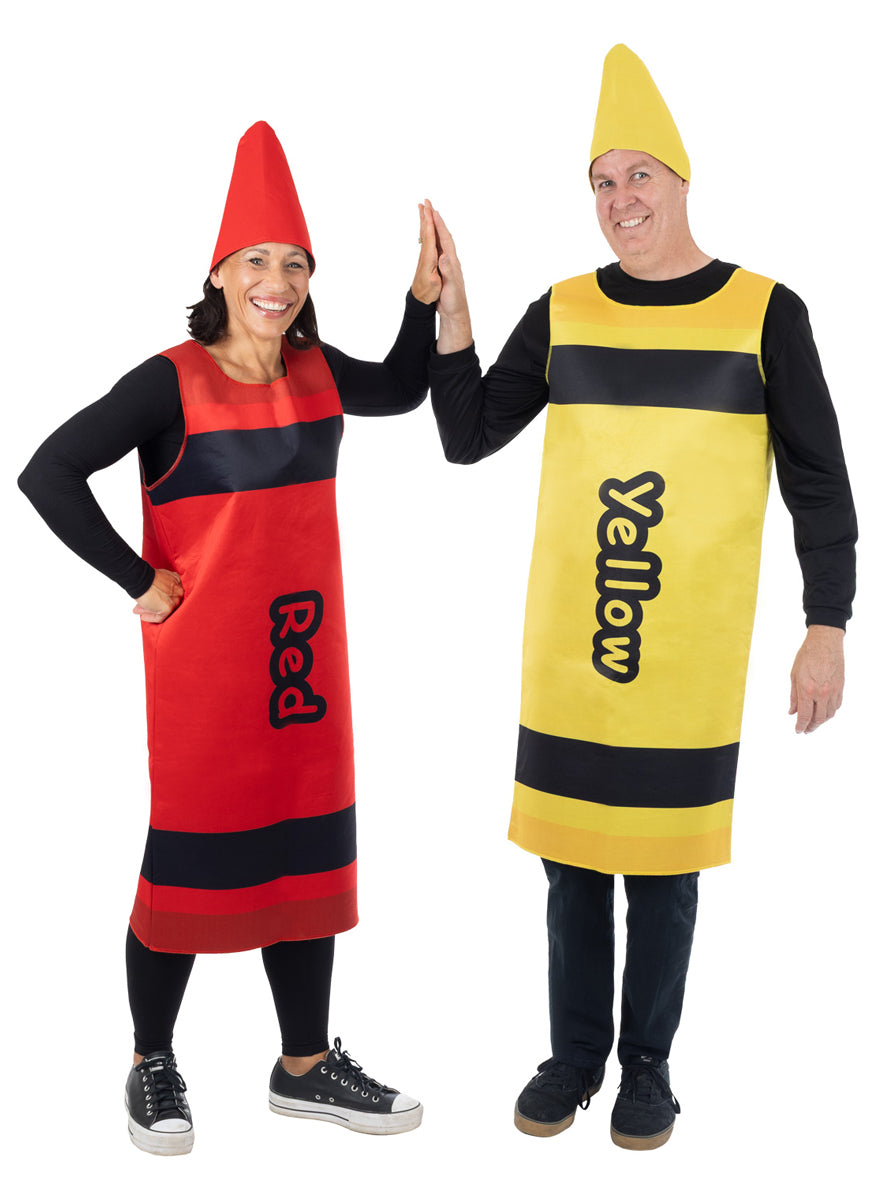 Red Crayon Adults Book Week Tabard Costume - Group Image