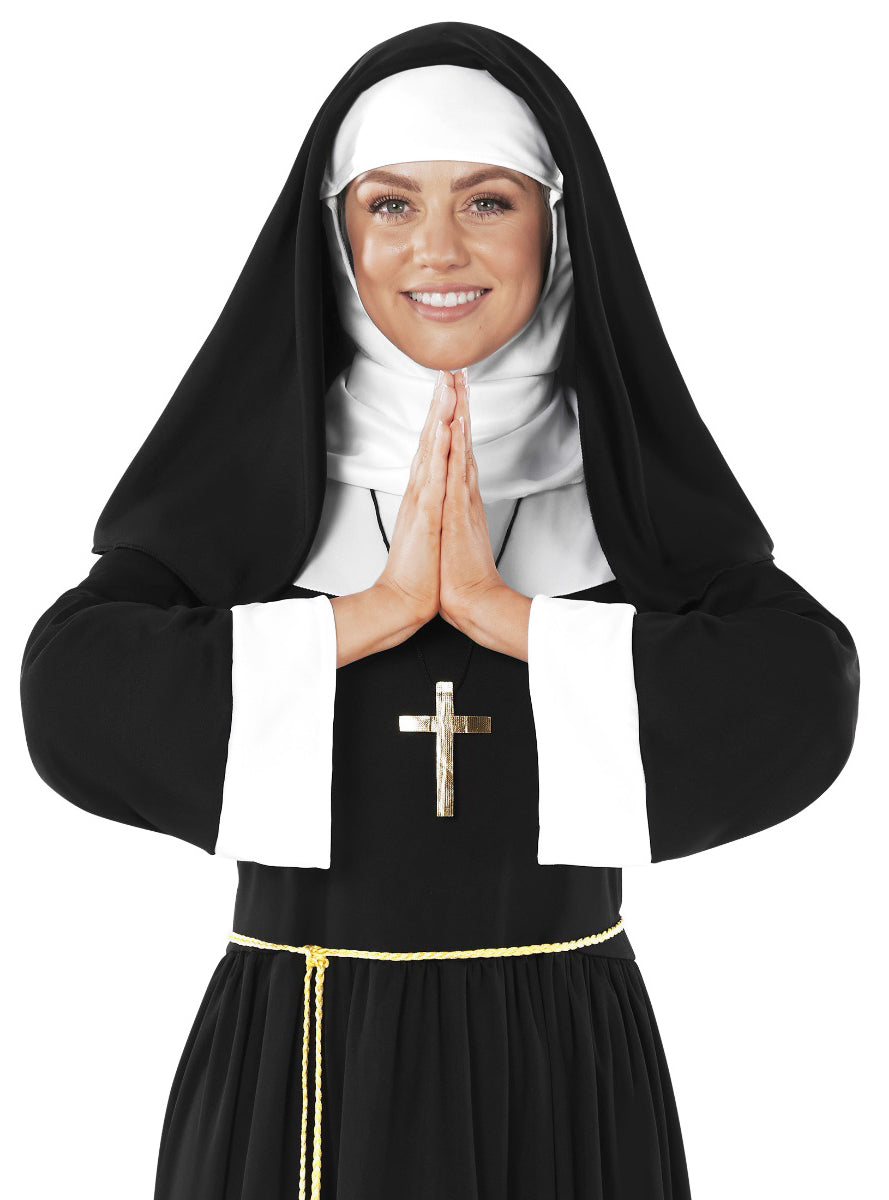 Plus Size Deluxe Nun Womens Costume - Close Image
