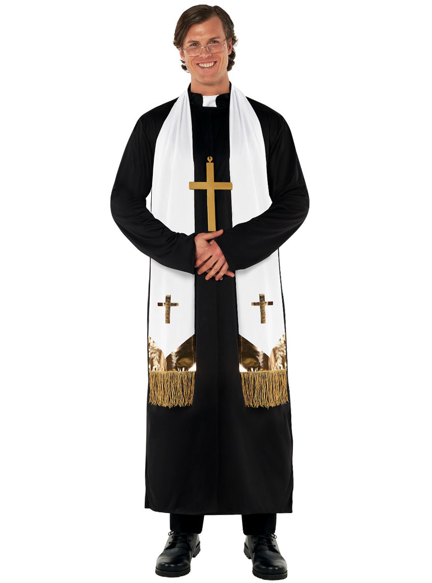 Deluxe Plus Size Priest Mens Costume - Alternate Image 2