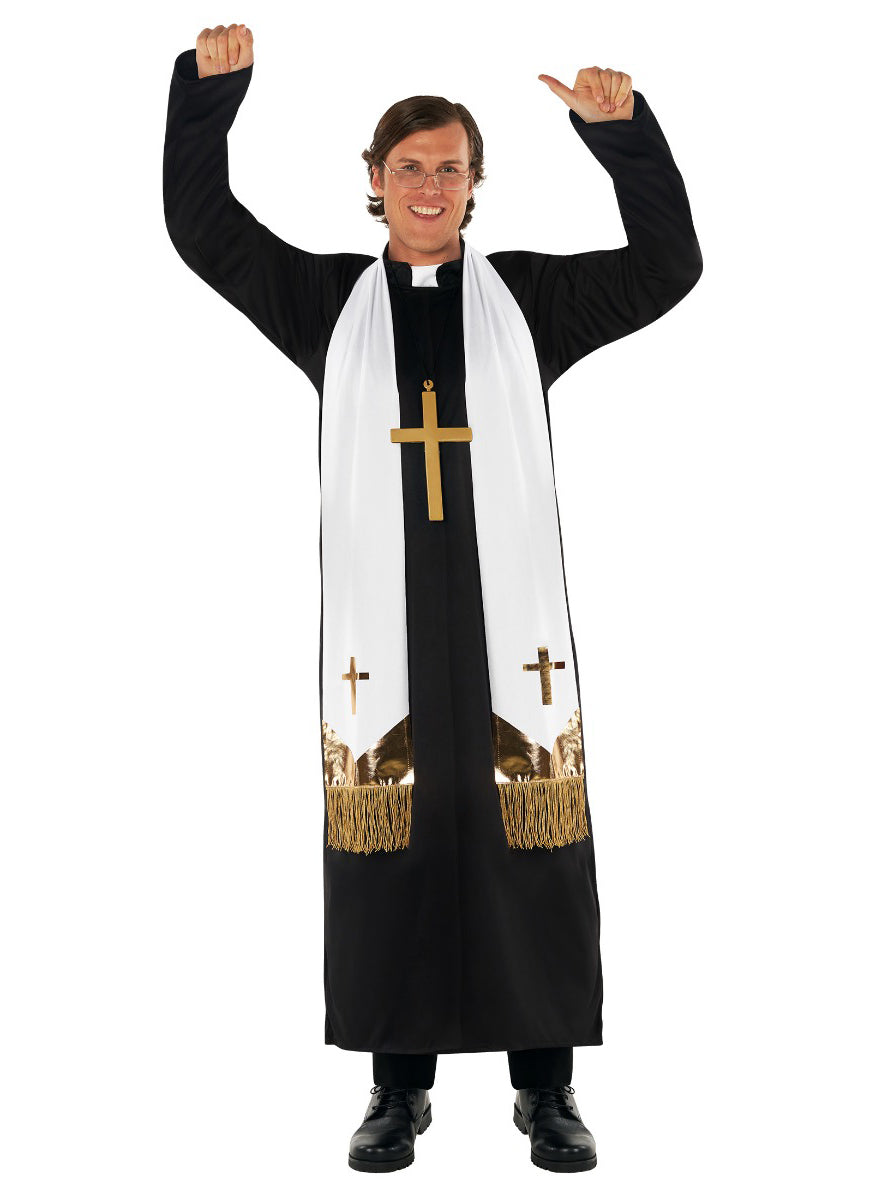 Deluxe Plus Size Priest Mens Costume - Alternate Image 3