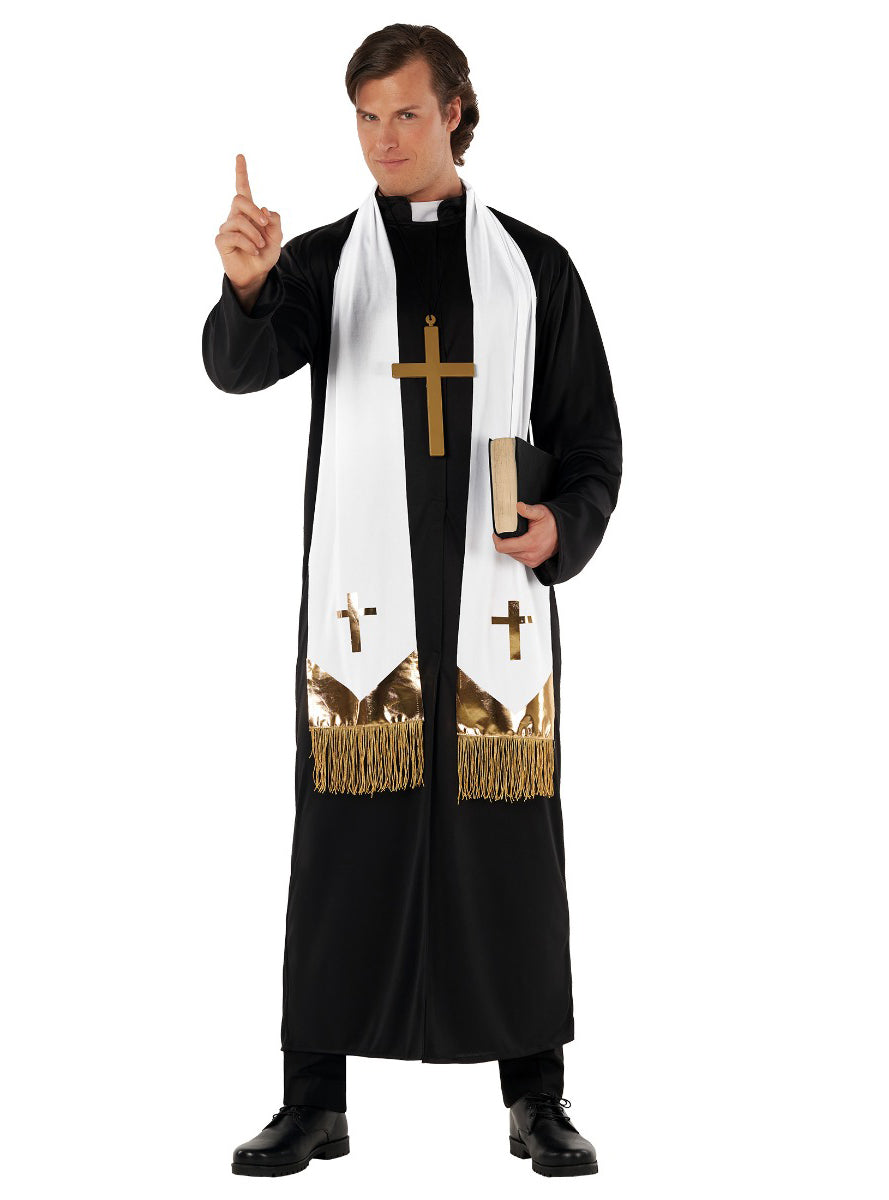 Deluxe Plus Size Priest Mens Costume - Alternate Image 4