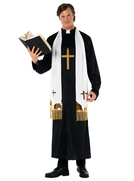 Deluxe Plus Size Priest Mens Costume - Main Image