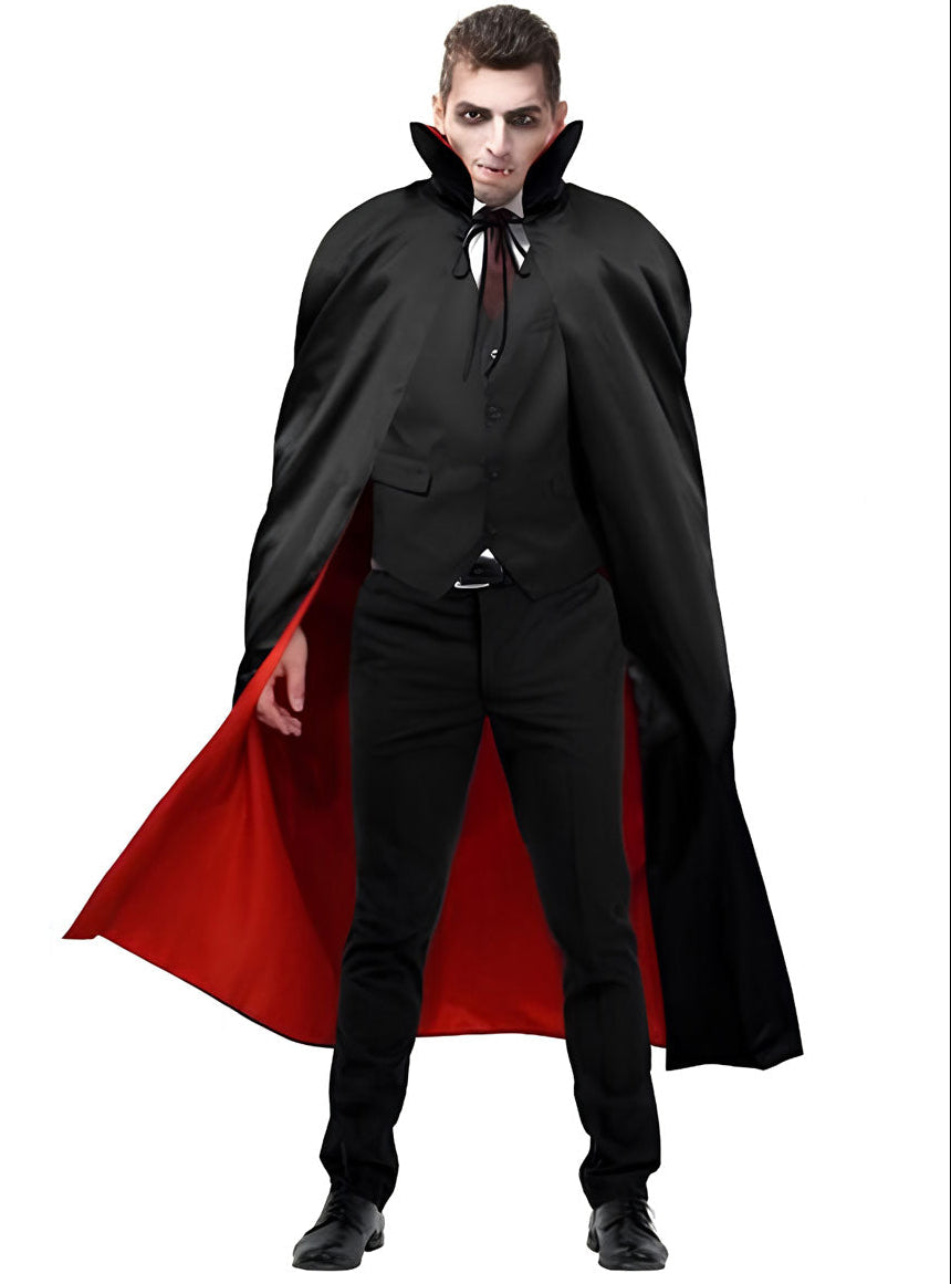 Adults Reversible Red And Black Vampire Costume Cape