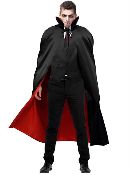 Adults Reversible Red And Black Vampire Costume Cape