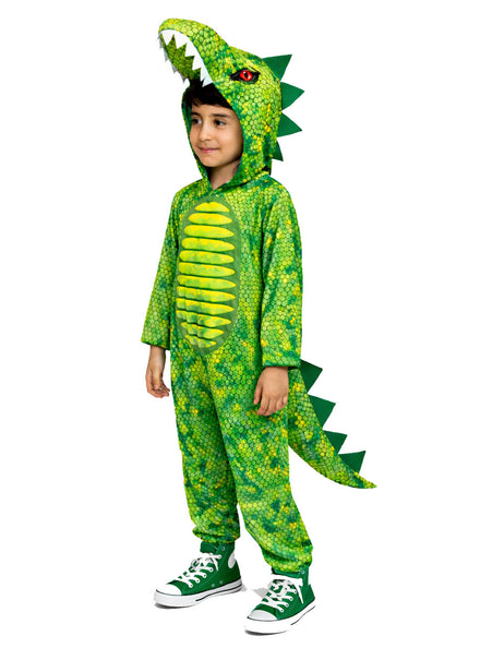 Toddler Boys Roar Some Green Dinosaur Onesie Costume