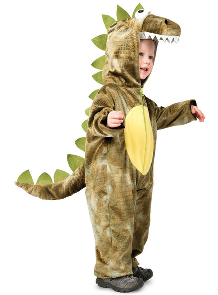 Green Roarin Rex Boys Toddler Dinosaur Costume - Main Image