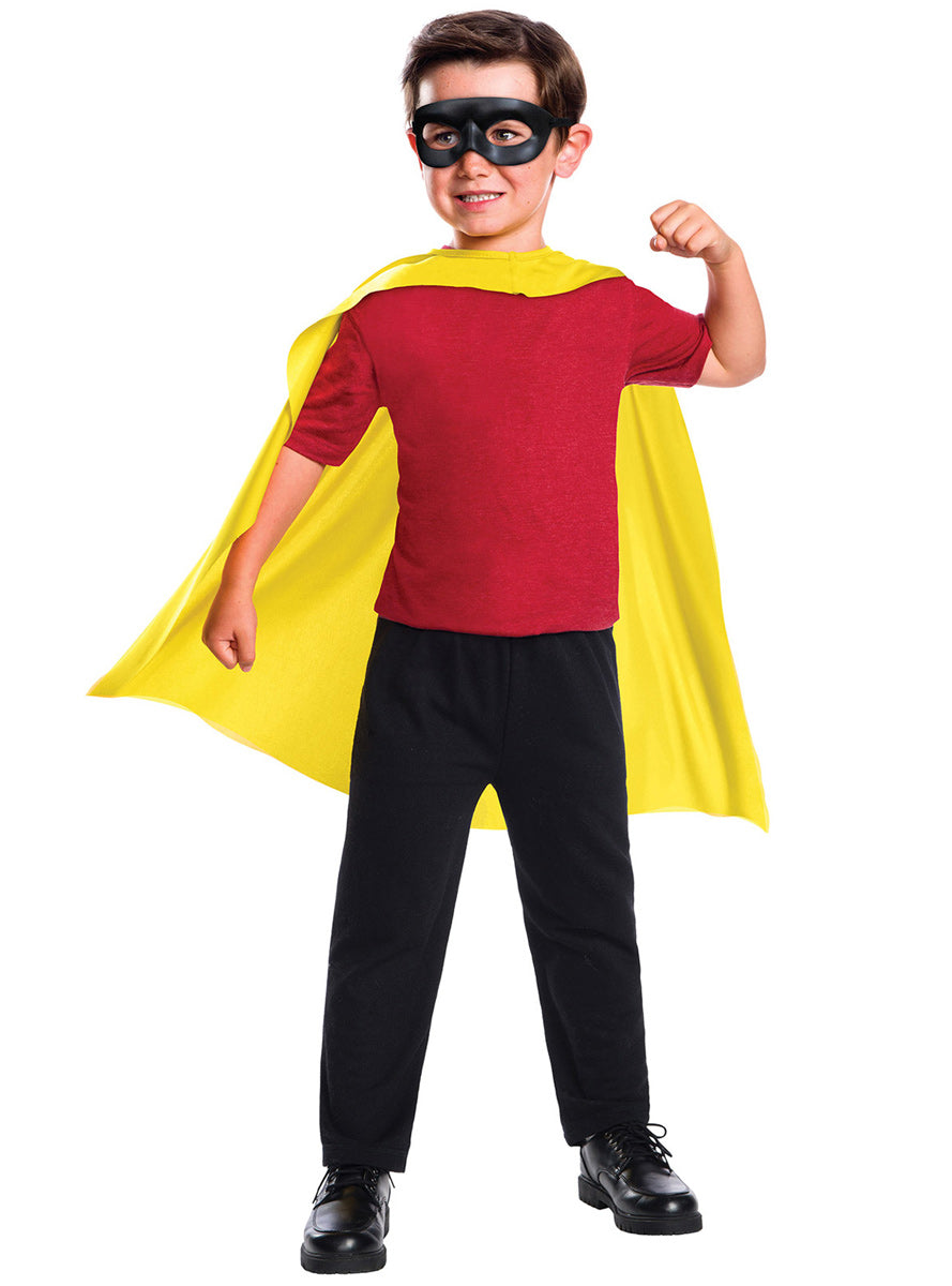 Boys Robin Superhero Cape And Mask Costume Set  - Main Image