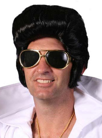 Rock And Roll Mens 50s Elvis Costume Wig - Main Image