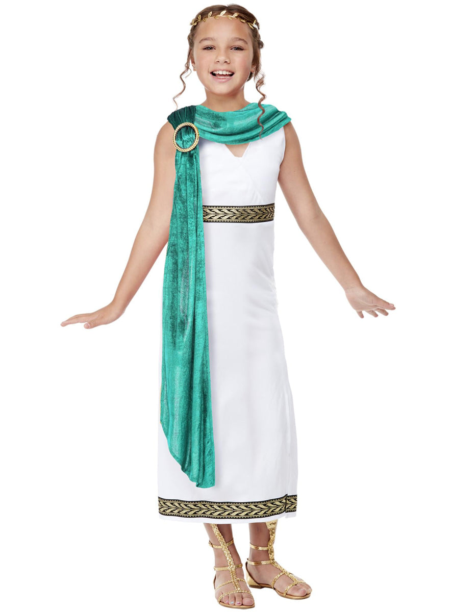 Girls ancient roman toga costume - alternative image