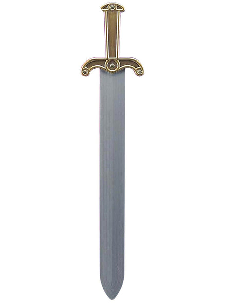 Roman Gladiator Costume Sword With Gold Handle - Main Image