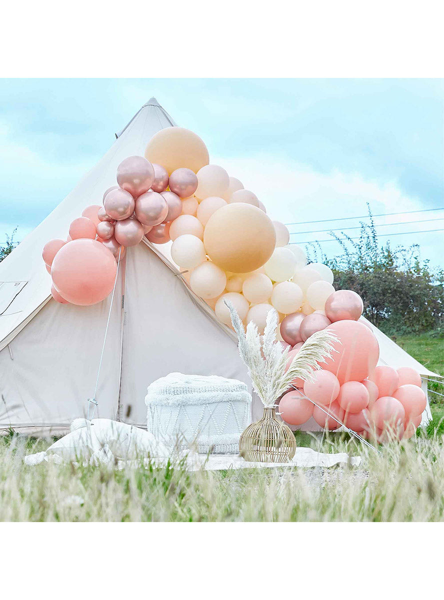 Giant 200 Piece Rose Gold and Pastel Balloon Arch Kit