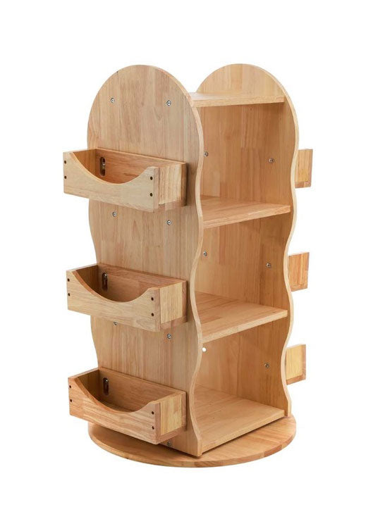 Rotating Solid Rubberwood Bookshelf - Main Image