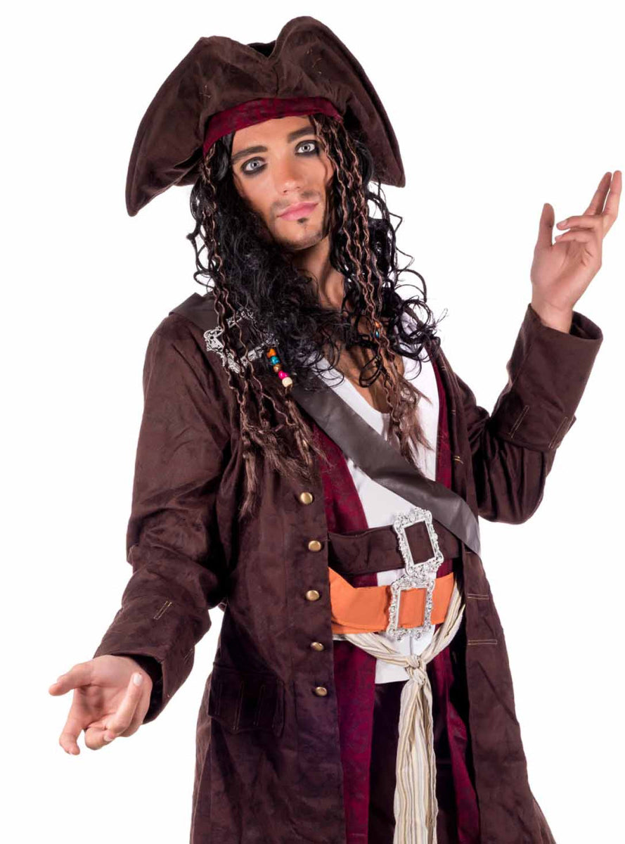 Deluxe Plus Size Mens Rum Smuggling Pirate Costume - Close Image