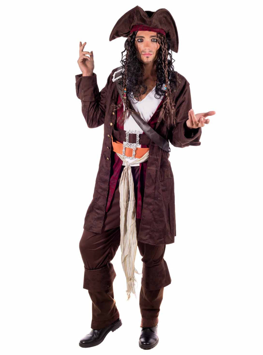 Deluxe Plus Size Mens Rum Smuggling Pirate Costume - Main Image