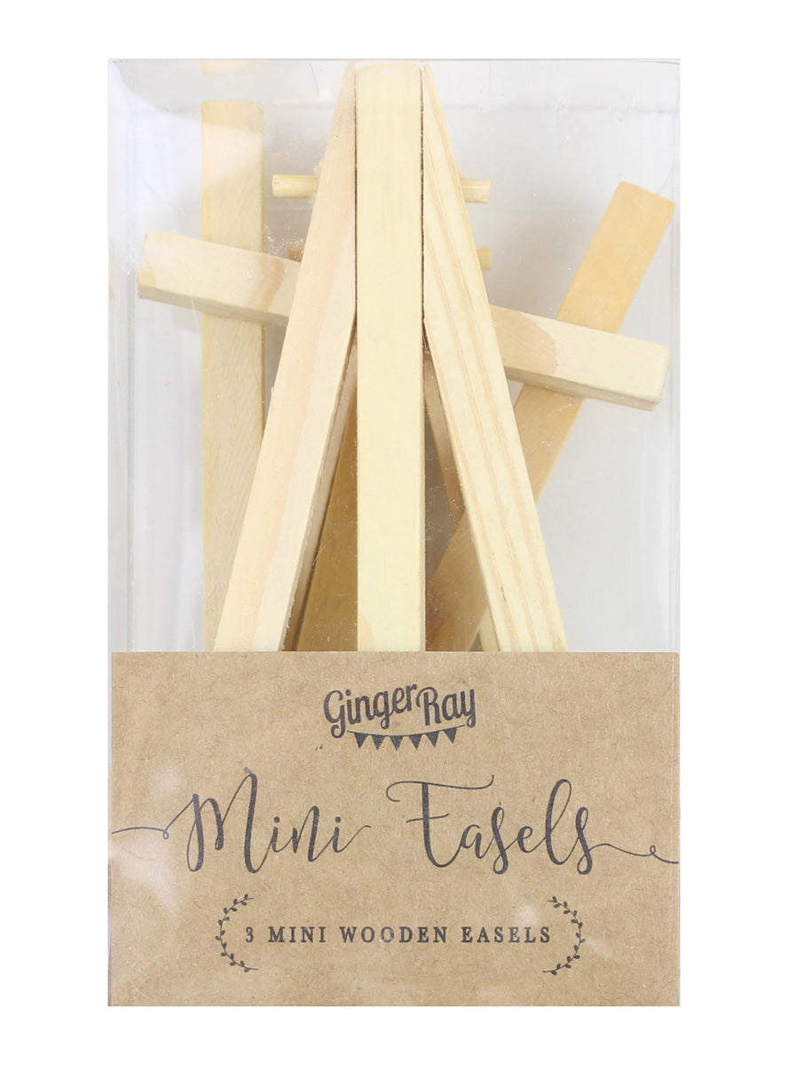 Rustic Country 3 Pack Mini Wooden Easles – Packaging Image