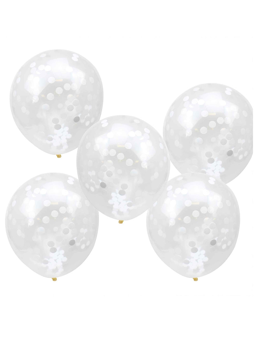 Rustic Country 5 Pack 30cm Confetti Filled Latex Balloons – Main Image