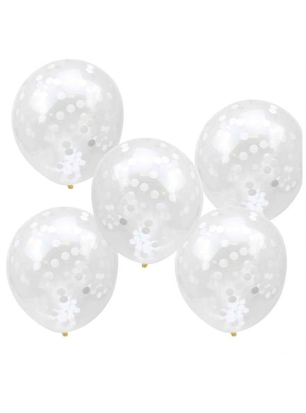 Rustic Country 5 Pack 30cm Confetti Filled Latex Balloons – Main Image