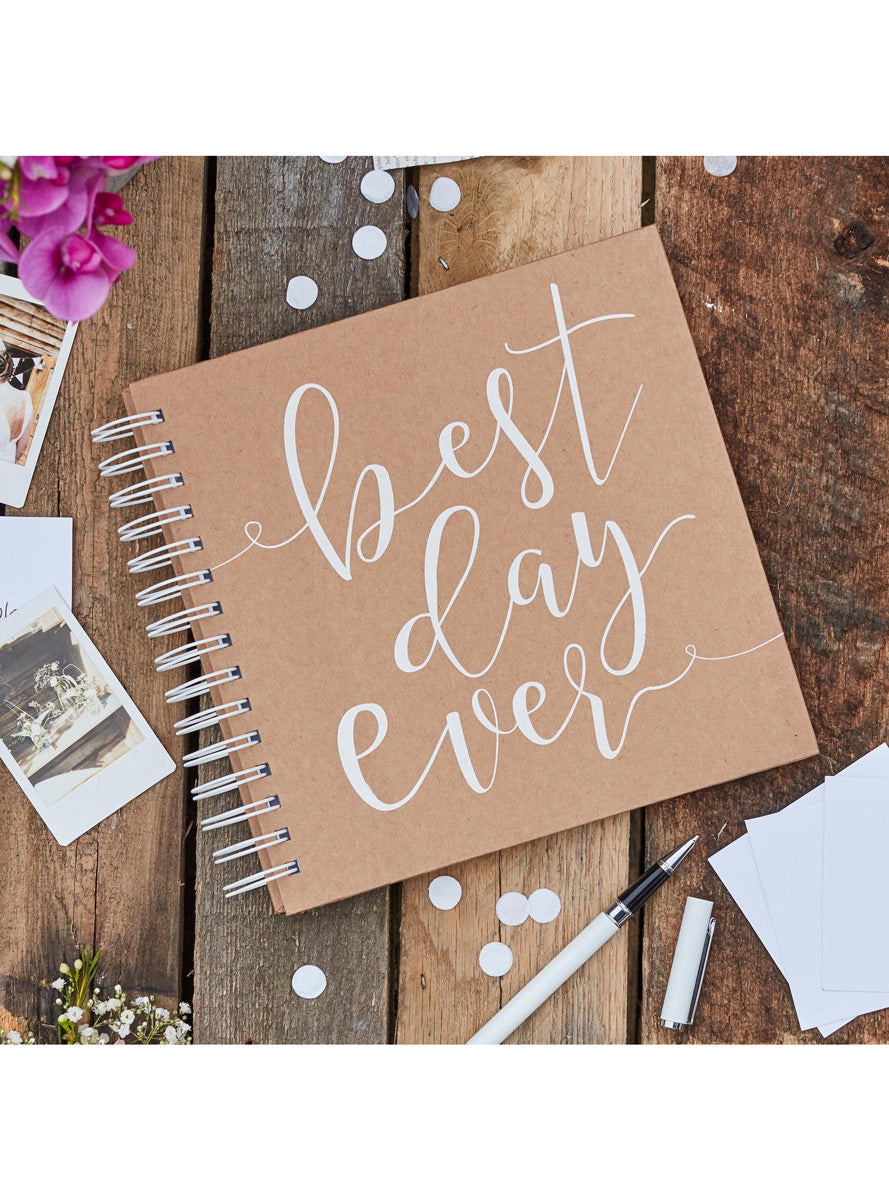 Rustic Country Wedding Mini 20cm Guest Book – Lifestyle Image