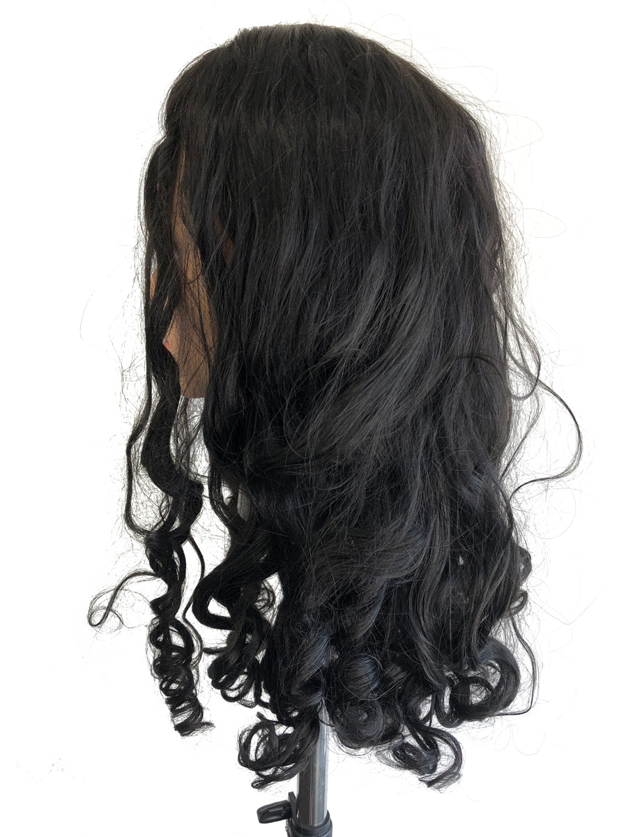 Sr 41 Sam 001127 Womens Long Black Curly Cosrtume Wig Side Image 1200