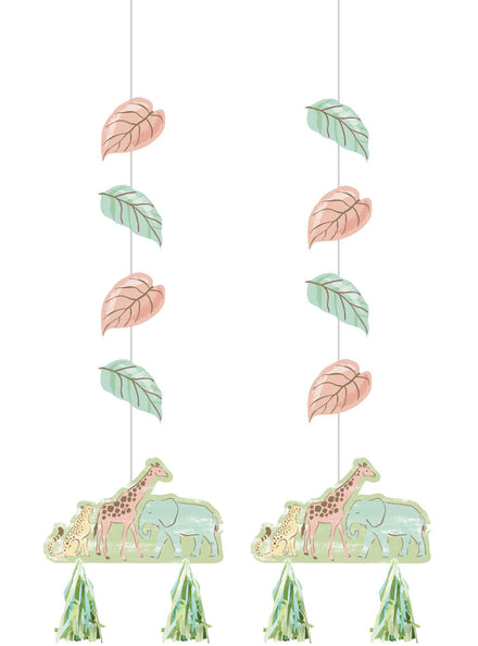 Safari Baby 2 Pack 84cm Hanging Cut Out Decorations – Main Image