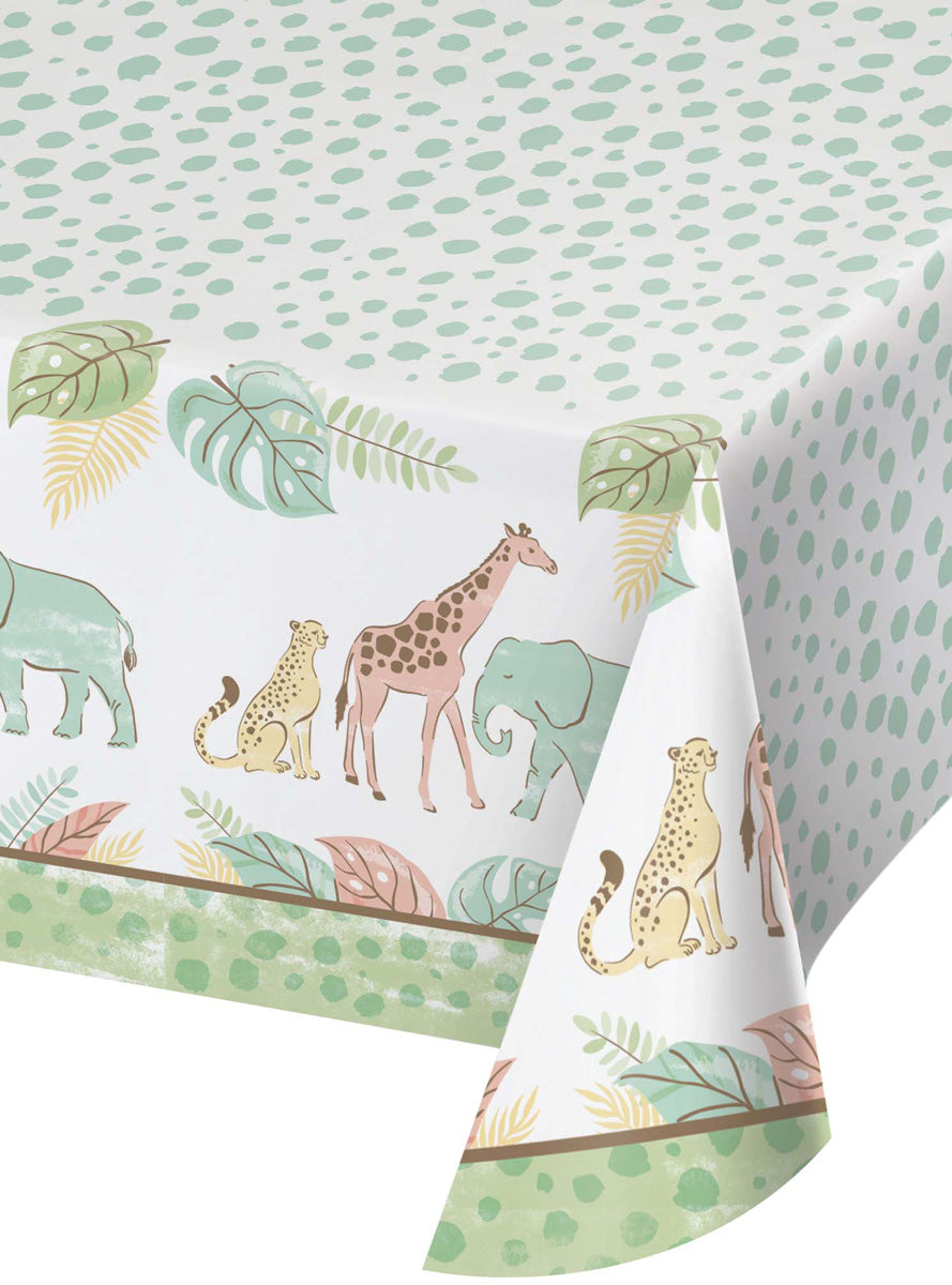 Safari Baby 244cm Party Table Cover – Main Image