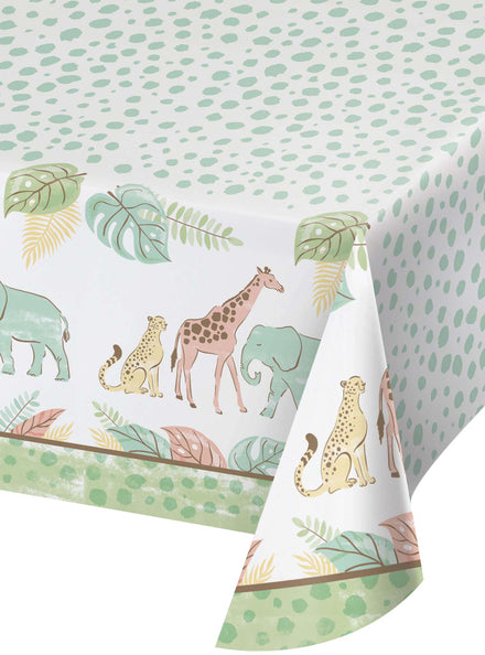 Safari Baby 244cm Party Table Cover – Main Image
