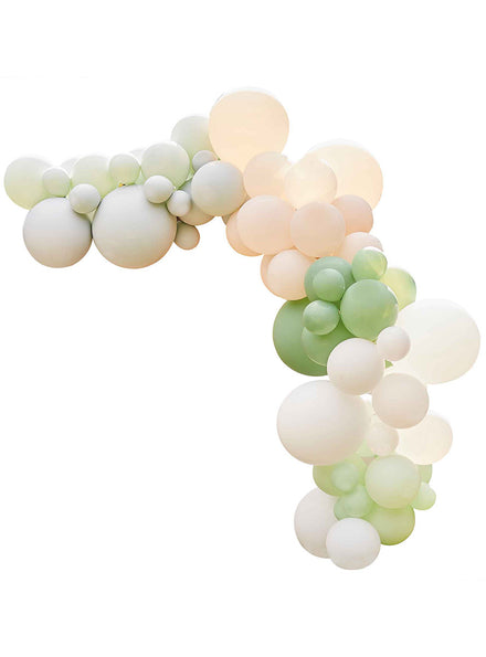 Large 73 Piece Sage Green and Nude Coloured Balloon Arch Kit