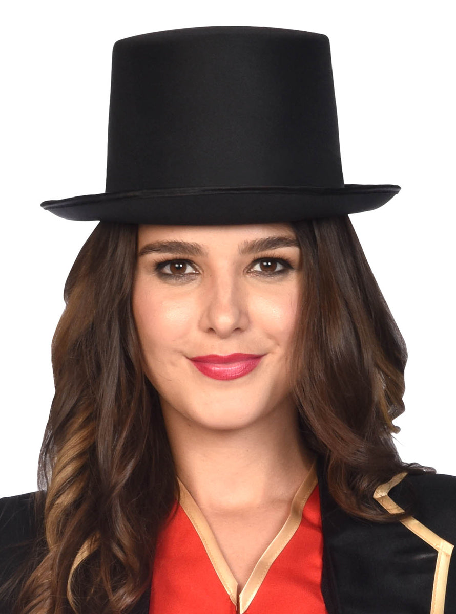 Black Satin Top Hat