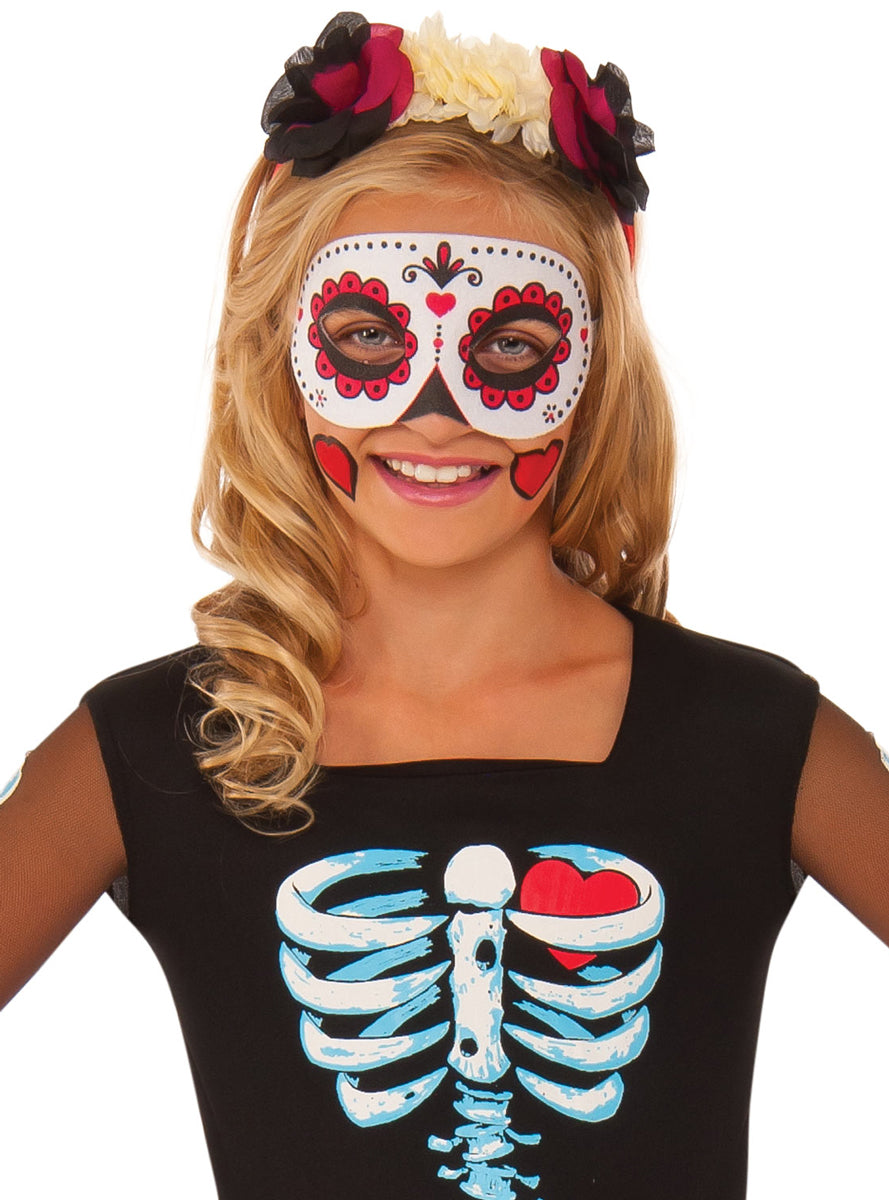 Scared to the Bone Girls Skeleton Halloween Costume - Close Image 1