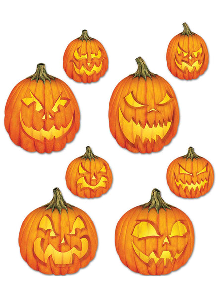 Pack of 4 Halloween Pumpkin Cut Outs - Main Image