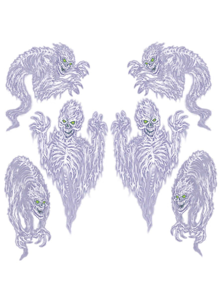 Pack of 6 Scary Spirit Halloween Cut Outs - Main Image