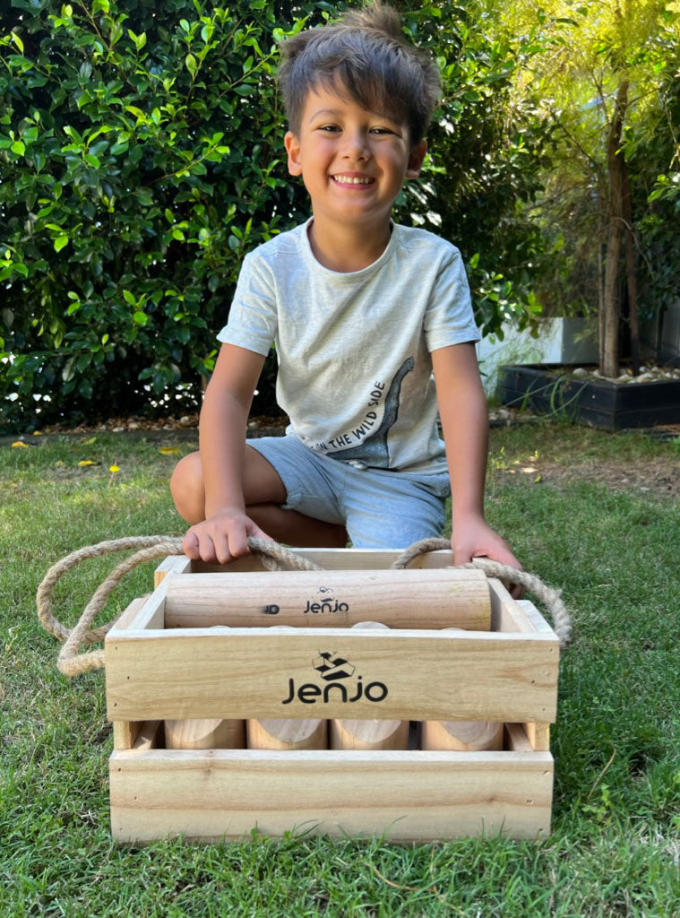 Scatter Hardwood Throwing Lawn Game - Lifestyle Image 1
